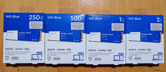 SSD WD Blue SN570 250,500gb NVMe 3500mb/s Новый Гарантия Донецк