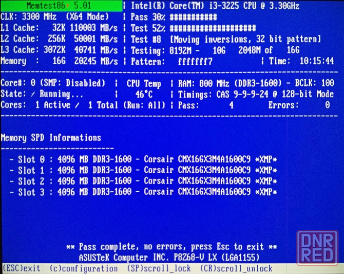DDR3 4+4+4+4Gb - DDR3 16Gb для Socket 775 и выше- 1600MHz (PC3-12800) Corsair XMS3 CMX16GX3M4A1600C9 Донецк - изображение 3