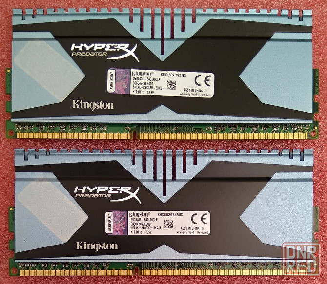 DDR3 4Gb + 4Gb для Socket 775 и выше - 1866MHz Kingston (PC3-14900) - KHX18C9T2K2/8X - DDR3 8Gb Донецк - изображение 1