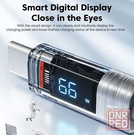Кабель Toocki PD 6А USB \Type-C, с дисплеем Донецк - изображение 4