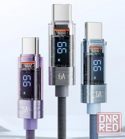 Кабель Toocki PD 6А USB \Type-C, с дисплеем Донецк - изображение 2