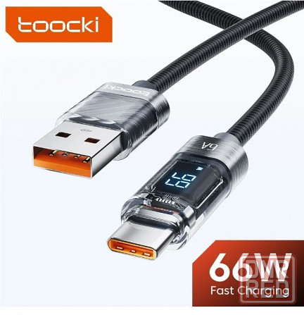 Кабель Toocki PD 6А USB \Type-C, с дисплеем Донецк - изображение 8