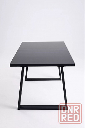 Стол кухонный раскладной,  цвет черный, каленое стекло Макеевка - изображение 4
