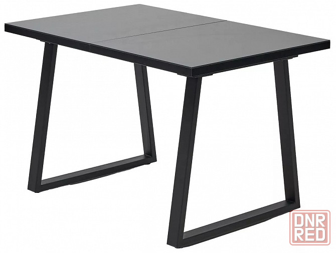 Стол кухонный раскладной,  цвет черный, каленое стекло Макеевка - изображение 1
