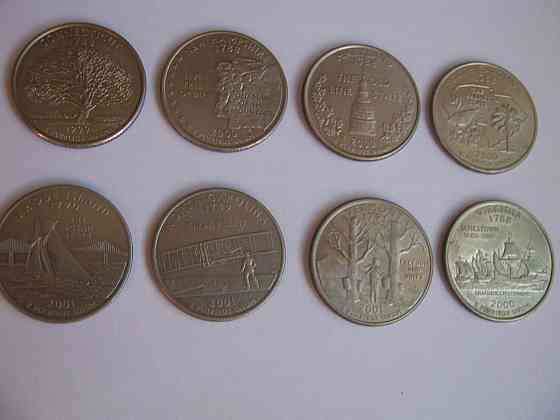 Монеты сша 25 цент штаты и территории коллекционные Донецк