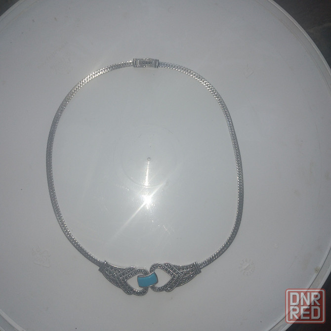 Колье из серебра 925 пробы змейка. Винтаж. Донецк - изображение 1