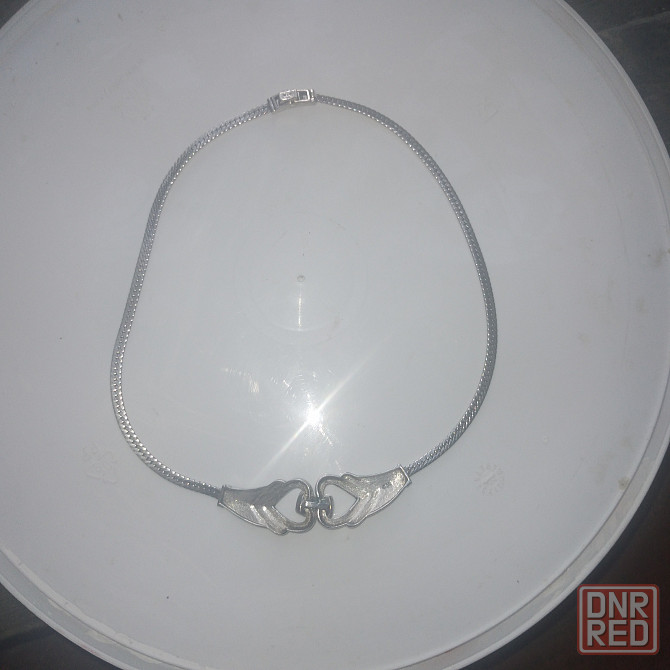 Колье из серебра 925 пробы змейка. Винтаж. Донецк - изображение 3