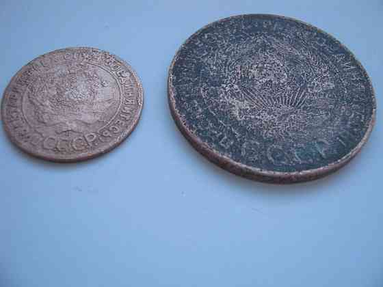 Монеты ссср 1коп и 5 коп 1924год столетние Донецк