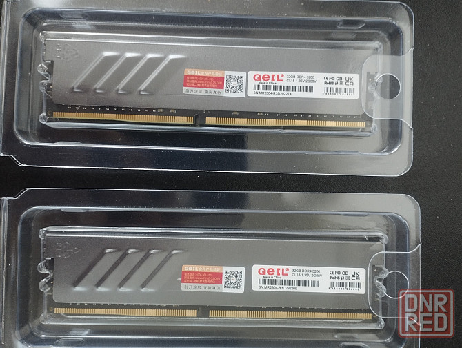 64Gb (2x32Gb) DDR4-3200 Geil 2G06V CL18-1.35V Новая Оригинал! Донецк - изображение 4