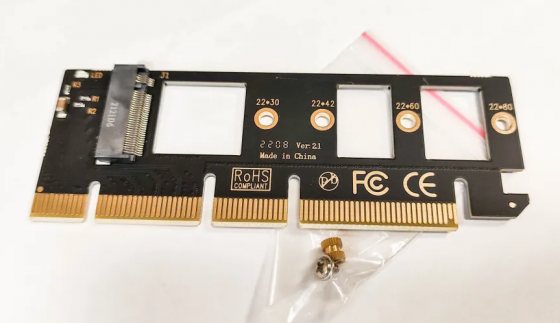 Адаптер PCI-E 4.0/3.0 для накопителей SSD M.2 Донецк