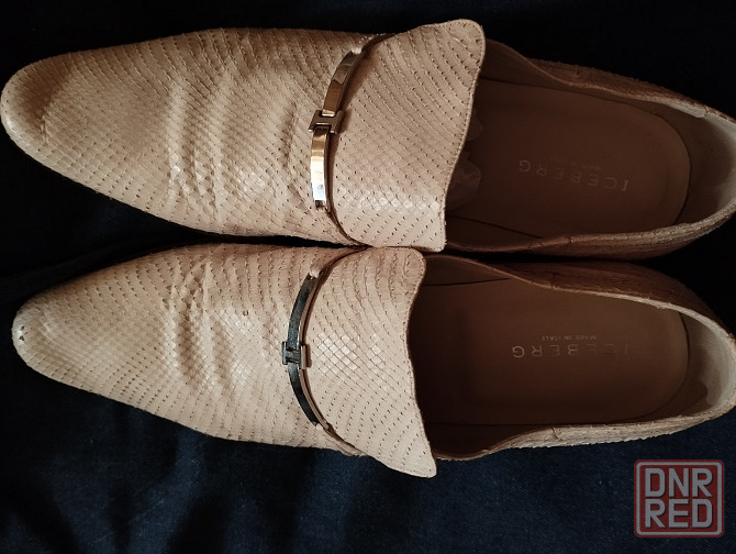 Продам мужские кожаные туфли производство Италии белого цвета. Макеевка - изображение 8