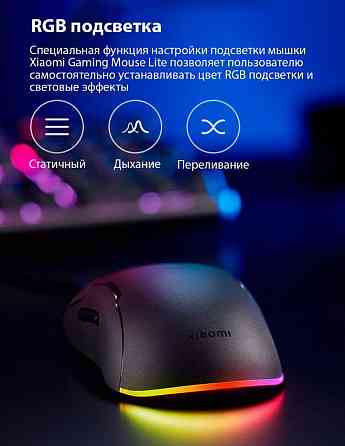 Мышь проводная Xiaomi Gaming Mouse Lite черный (YXSB01YM) Макеевка