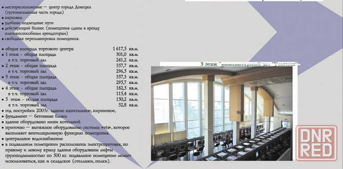 Продам Торговый Центр 1600 м2 в Ворошиловском р-не Отдельно стоящее здание Автономное отопление Лифт Донецк - изображение 1