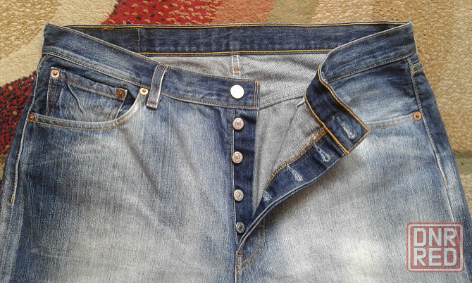 Джинсы Levi`s 501 (оригинал) W36 L34, RU 52 Донецк - изображение 3