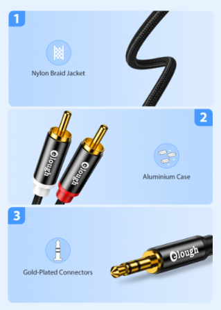 Кабель Elough разъемом 3,5 мм на 2RCA Донецк