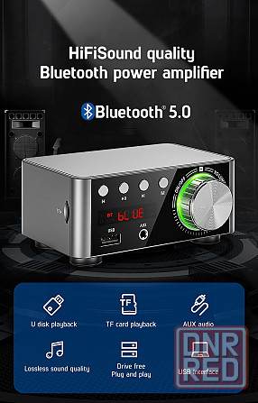 Усилитель цифровой класса D Hi-Fi Bluetooth 5.0 Донецк - изображение 4