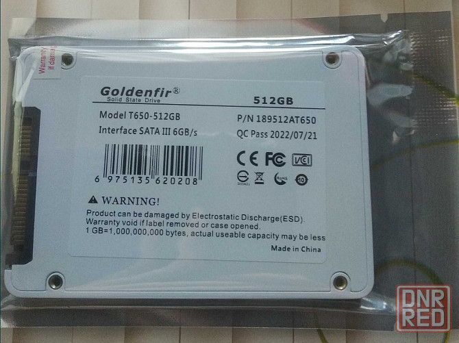 Жесткий диск SSD 2,5" Goldenfir на 512 Gb Донецк - изображение 2