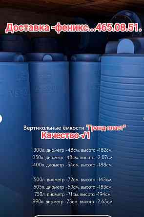 Ёмкости для воды на 300,350, 400л. 500л, 750, 1000л. бочки 200л. Донецк