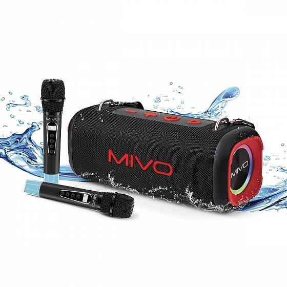 Mivo M65, 150(RMS 60)Вт Портативная беспроводная колонка c RGB подсветкой + 2 микрофона, влагозащита Донецк
