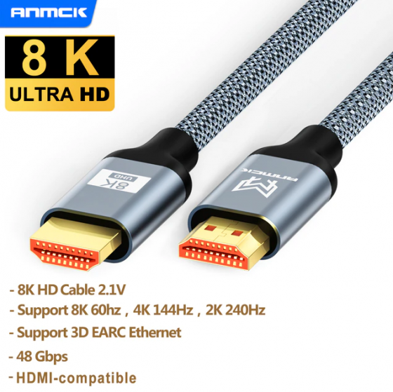 Кабель HDMI 8К, версия: 2.1 , HDMI 4К, версия: 2.0 Донецк