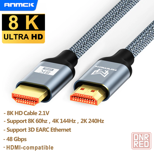 Кабель HDMI 8К, версия: 2.1 , HDMI 4К, версия: 2.0 Донецк - изображение 1