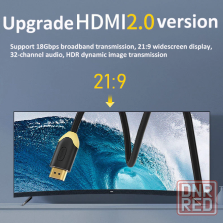Кабель HDMI 8К, версия: 2.1 , HDMI 4К, версия: 2.0 Донецк - изображение 6