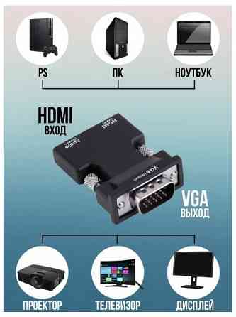 Адаптер переходник с HDMI на VGA + звук Донецк