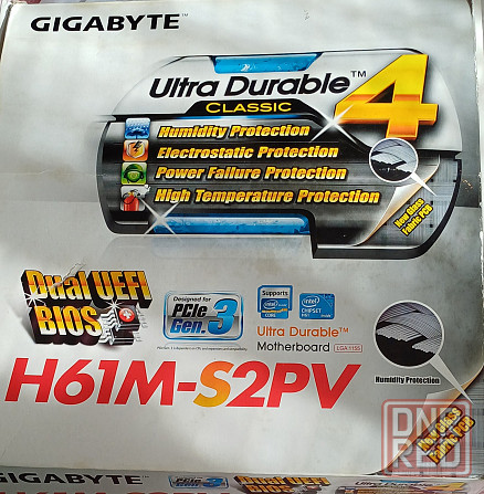 Материнскся плата Gigabyte H61M-S2PV Донецк - изображение 1