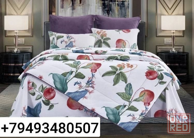 Комплект с велюровым одеялом ABC Cotton KAZANOV.A. Диона аметист, евро Донецк - изображение 1