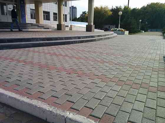 Фэм. Плитка тротуарная садовый кирпичик 213х105х45. Шлакоблок. Донецк