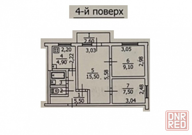 Продам 3-х комн. кв., 4/5 эт., 47 м.кв. - Макеевка, квартал Гвардейский Макеевка - изображение 9