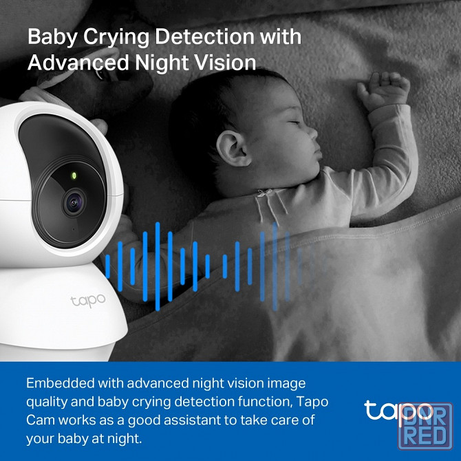 TP-Link Tapo TC70 Full HD Поворотная умная домашняя Wi-Fi IP камера наблюдения, радионяня Донецк - изображение 4