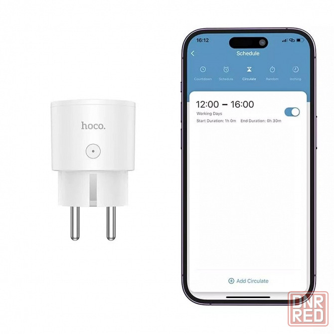 Умная розетка Hoco AC16 Wi-Fi адаптер питания Донецк - изображение 3