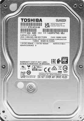 Жесткий диск Toshiba 1Tb, DT01ACA100, HDD, SATA III, 3.5" Донецк