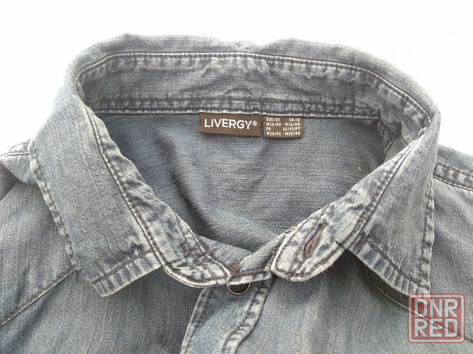 Рубашка джинсовая мужская garment-dyed Livergy Донецк - изображение 2