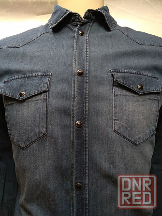 Рубашка джинсовая мужская garment-dyed Livergy Донецк - изображение 1