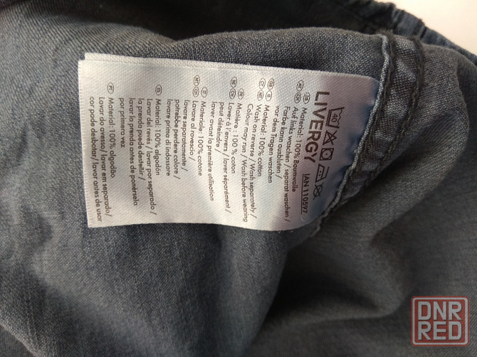 Рубашка джинсовая мужская garment-dyed Livergy Донецк - изображение 6