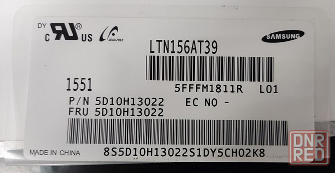 Матрица для ноутбука 15.6" 1366x768 WXGA, 30 pin, Slim, LED, TN, крепления -уши LTN156AT39 Донецк - изображение 3