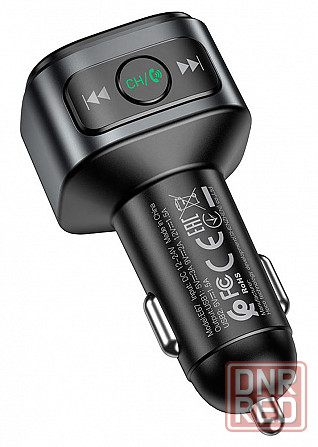 FM трансмитер с bluetooth Hoco E67 Fighter QC3.0 car BT FM transmitter Донецк - изображение 3