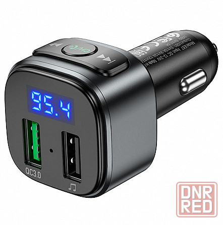 FM трансмитер с bluetooth Hoco E67 Fighter QC3.0 car BT FM transmitter Донецк - изображение 2
