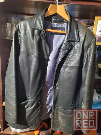 Черная кожаная куртка Trapper 48UK 52EU из мягкой кожи ягненка, Безупречная роскошь LNWOT Донецк - изображение 1