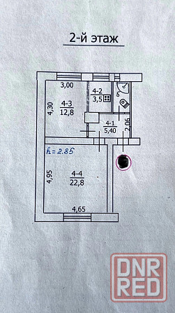 Продаётся 2-х комн. кв-ра, г.Макеевка, район 92-ух, ориентир магазин «Донбасс» Макеевка - изображение 3