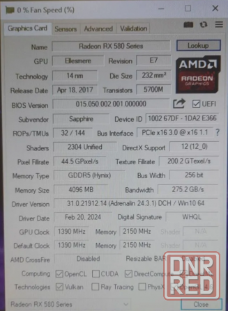 Sapphire RX580 Nitro / 4Gb Донецк - изображение 8