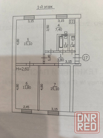 Продам 3-х комнатную квартиру, Гвардейка, 8-8 бис, пер.Полтавский Макеевка - изображение 9