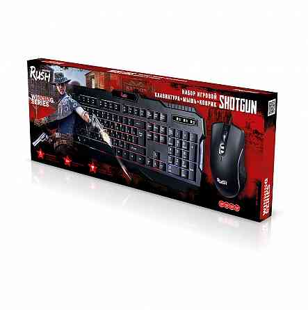 Набор игровой клавиатура+мышь+коврик Smartbuy RUSH Shotgun черный (SBC-307728G-K)/10 Донецк
