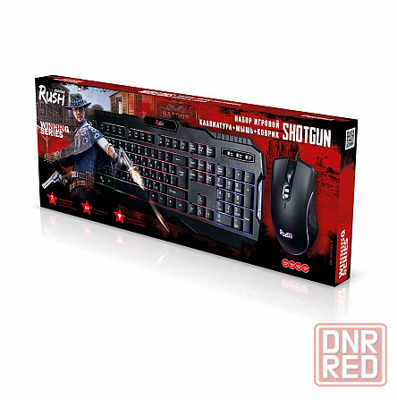 Набор игровой клавиатура+мышь+коврик Smartbuy RUSH Shotgun черный (SBC-307728G-K)/10 Донецк - изображение 3