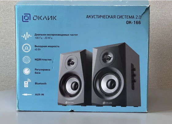 Настольная акустика OK-166 компактные колонки с насыщенным звуком Макеевка