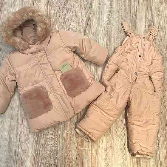 Zara зимний пуховик с комбинезоном Донецк