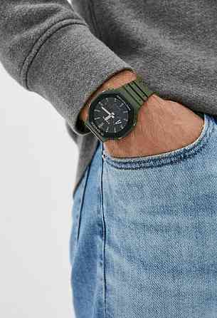Часы Casio G-Shock GA-2110SU-3ADR (зеленые) противоударные, водозащита (20ATM), подсветка Макеевка