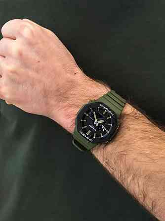 Часы Casio G-Shock GA-2110SU-3ADR (зеленые) противоударные, водозащита (20ATM), подсветка Макеевка